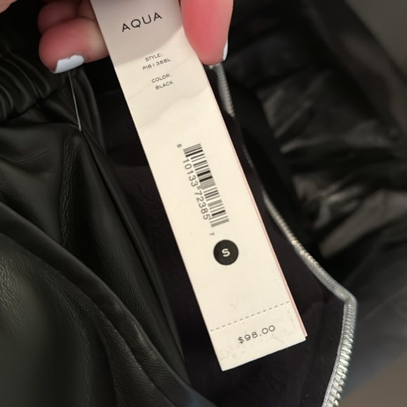 Aqua Faux Leather Pants - Picture 7 of 8